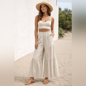Stitch + Feather Super Wide Leg Pants | Size M